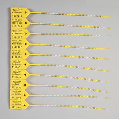 MedValue Pull-Tight Seals, Consecutively Numbered, Yellow, Case