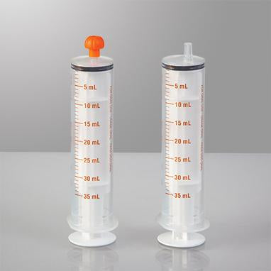 NeoMed® Oral Dispensers with Tip Caps, 35mL, Clear/Amber Markings, 100 Pack