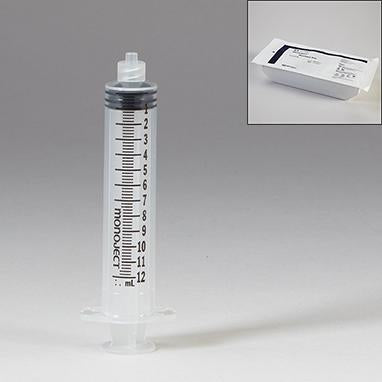 Sterile Monoject Luer-Lock Syringes, Pharmacy Tray, 12mL, Case