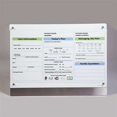 MedValue Patient Bedside Glass Whiteboard