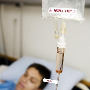MedValue IV Line Tracing Piggyback Labels, Insulin