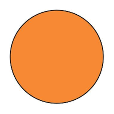 MedValue Blank Circle Labels, Orange