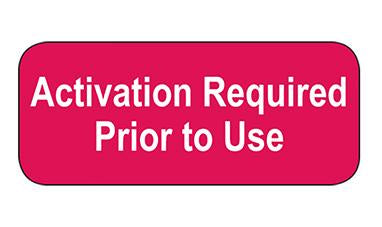 MedValue Activation Required Prior to Use Labels