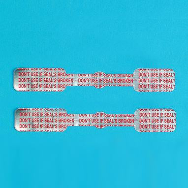 MedValue Short Tamper-Evident Syringe Seals with Preprinted Messages - Do Not Use If Seal Is Broken