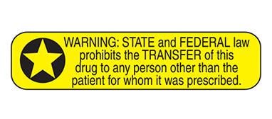 MedValue Warning State and Federal Law Labels
