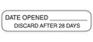 MedValue Date Opened Discard After 28 Days Labels
