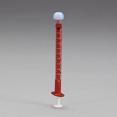 ExactaMed Oral Dispensers w/ Tip Caps, 1mL - Amber