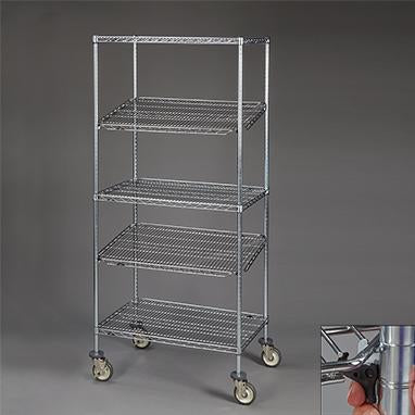 MedValue qwikSLOT Wire Shelving, Mobile Unit