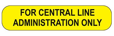 MedValue For Central Line Administration Only Labels