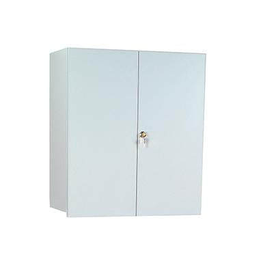 MedValue Wall Cabinet with Locking Overhang Doors, 24 Inch Wide