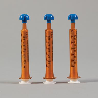 Comar® mL Only Oral Dispensers with Tip Caps, 3mL - Amber