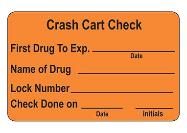 MedValue Crash Cart Check Labels