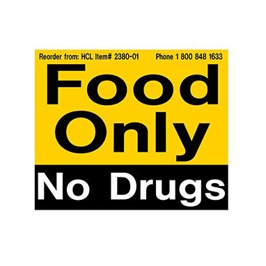 MedValue Food Only, No Drugs Refrigerator Magnet