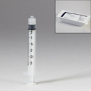 Sterile Monoject Luer-Lock Syringes, Pharmacy Tray, 3mL, Case