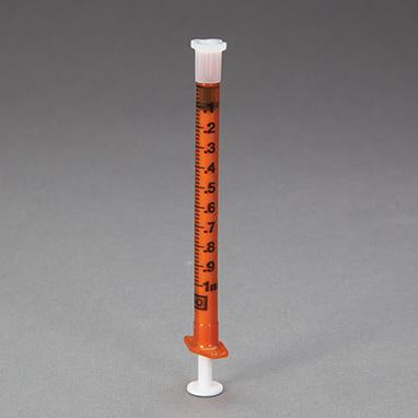 BD Oral Dispensers with Tip Caps, 1mL, Amber