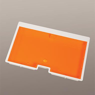 MedValue Shallow Crash Cart Box w/ Amber Slide-In Lid, 2"H