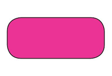 MedValue Blank Rectangle Labels, High Visibility Pink