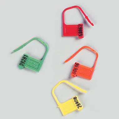 Health Care Logistics - Heavy-Duty Padlock Seal Consecutively Numbered Yellow acetal Resin 7/8 X 1-3/8 Inch - 7806