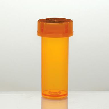 MedValue Friendly and Safe Vials with Child-Resistant Caps Attached, 9 Dram
