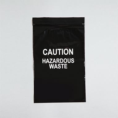 MedValue Caution Hazardous Waste Bag, 6 x 9