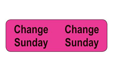 MedValue Tube Change Labels/Sunday