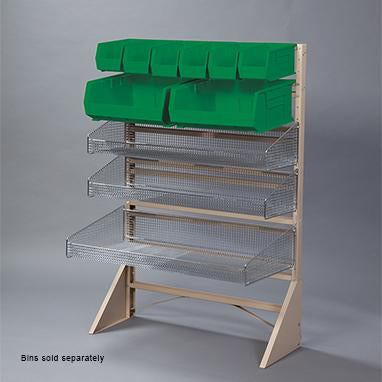 MedValue Bin Rack , Single Sided, 12 Rails
