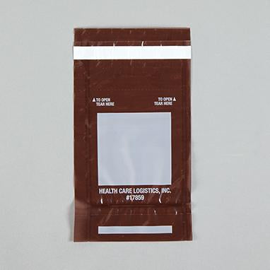 MedValue Self-Sealing Tamper-Evident Bags, Amber, 3-3/4 x 6-1/4