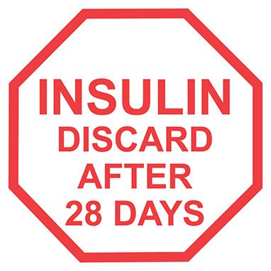 MedValue Insulin Discard After 28 Days Vinyl Labels