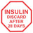 MedValue Insulin Discard After 28 Days Vinyl Labels
