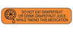 MedValue Do Not Eat Grapefruit Labels