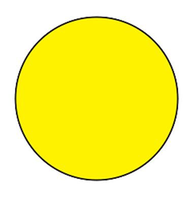 MedValue Blank Circle Labels, Yellow