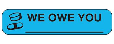 MedValue We Owe You Labels