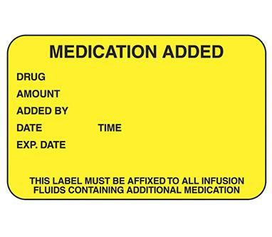 MedValue Medication Added Labels