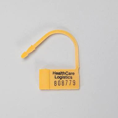 Health Care Logistics - Heavy-Duty Padlock Seal Consecutively Numbered Yellow Nylon 1 X 1-5/16 Inch - 7687