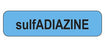 MedValue sulfADIAZINE Label, Removable Adhesive