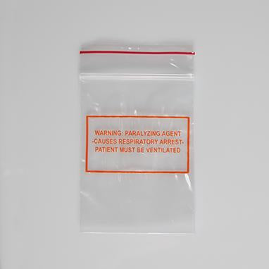 MedValue Warning Paralyzing Agent Bags, 3 x 4