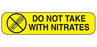 MedValue Do Not Take With Nitrates Labels