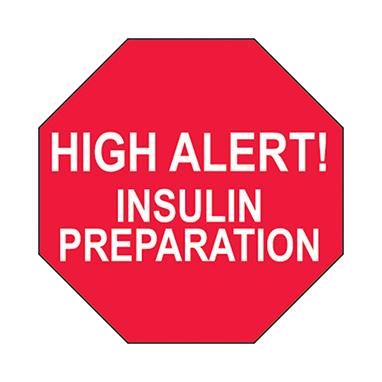 MedValue High Alert Insulin Preparation Labels
