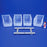 MedValue Bin Holder for Mobile Hygiene Station, Four #MV-992383 Bins