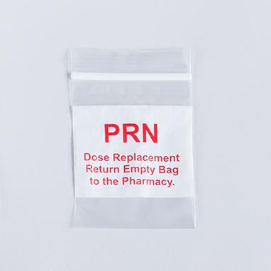 MedValue PRN Bags, Red, 3 x 4