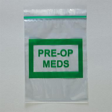 MedValue Pre-Op Meds Bags, 6 x 8