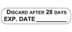 MedValue Discard After 28 Days Labels