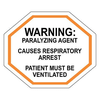 MedValue Warning Paralyzing Agent Clings, 3 x 3⅝"