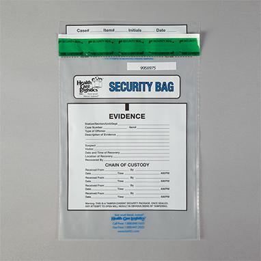 MedValue Chain Of Custody Bags, Clear, 9 x 12