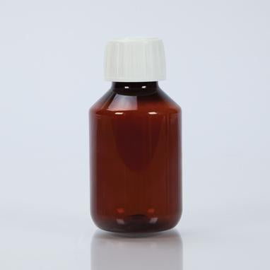 Health Care Logistics BOTTLE AMBER PLAST 100ML 108/PK=BX W/CAP - 102893