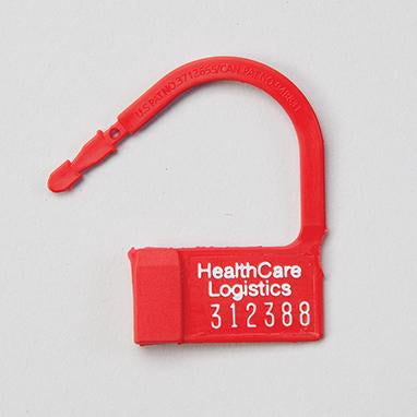MedValue Heavy-Duty Padlock Seals, Numbered, Red