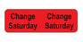 MedValue Tube Change Labels/Saturday