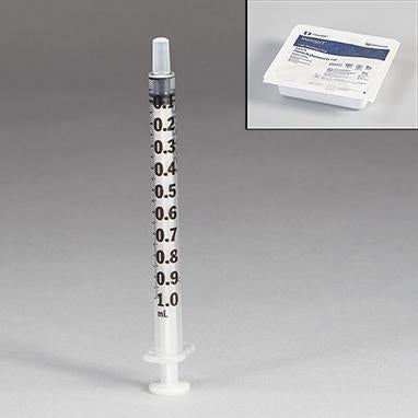 Sterile Monoject Luer Slip Syringes, Pharmacy Tray, 1mL, Case