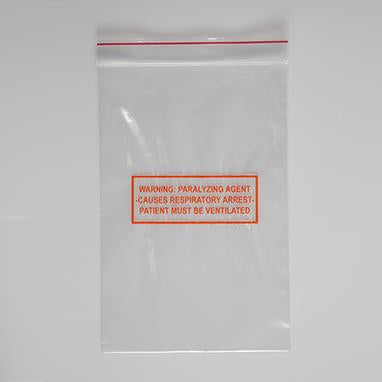 MedValue Warning Paralyzing Agent Bags, 6 x 9