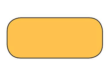 MedValue Blank Rectangle Labels, High Visibility Orange
